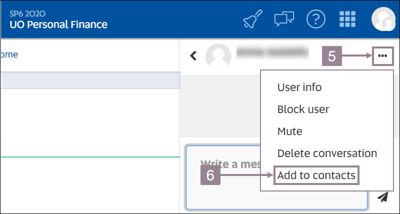 Course: learnOnline Help, Topic: Add contact